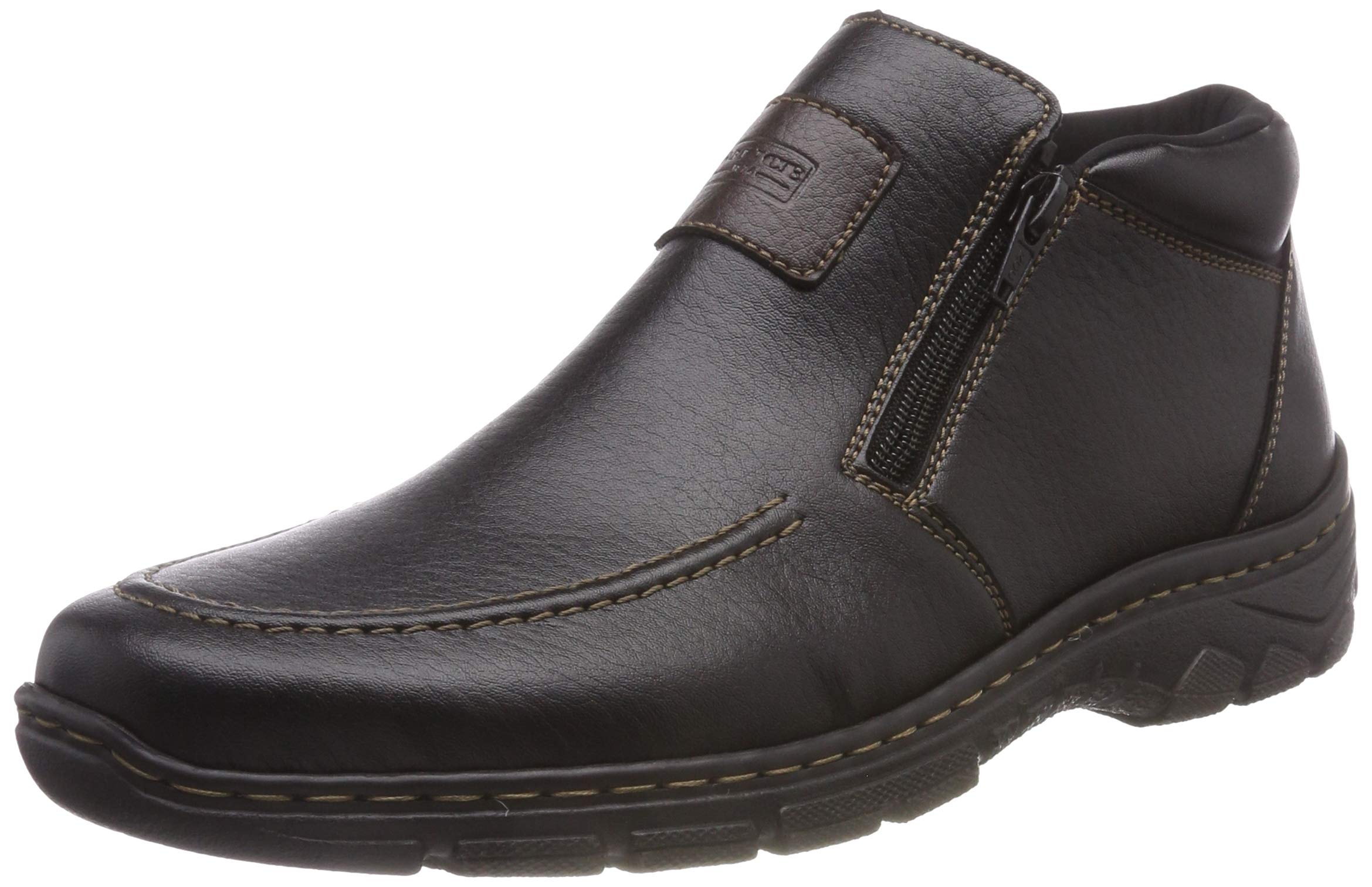 Rieker Men's Ankle Classic Boots - Comfortable Leather Casual Shoes for Walking & Work | Perfect for Office, Travel & Everyday Wear