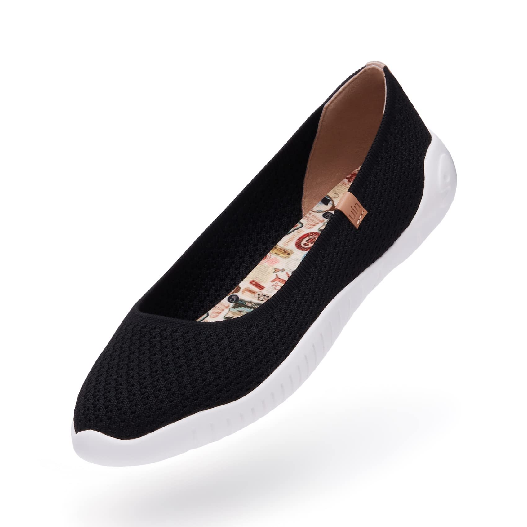 UIN Women's Art Painted Ballet Flats - Pointed Toe Slip On Loafers | Lightweight Comfortable Casual Shoes for Travel, Work & Everyday Wear
