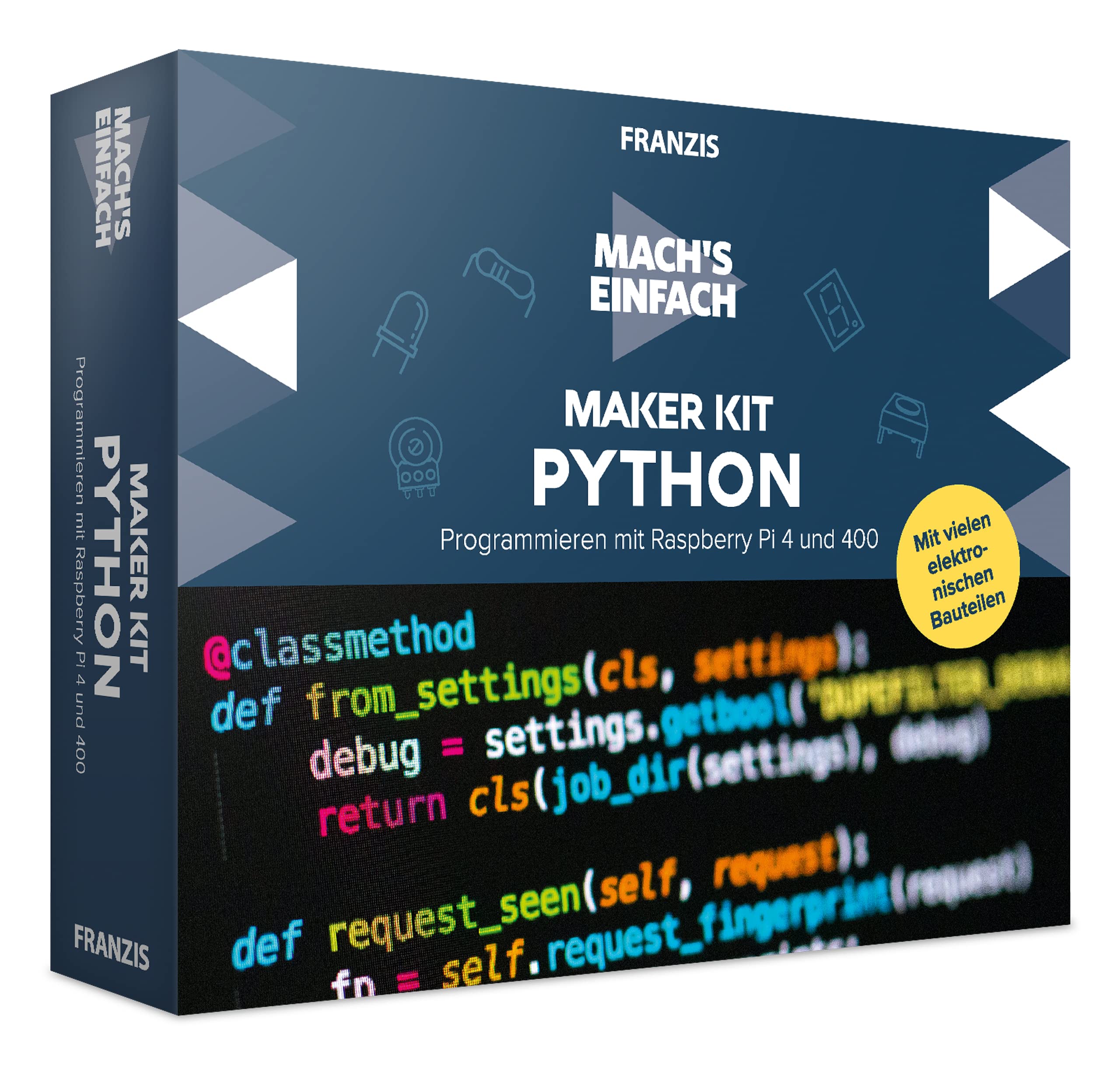 Mach's einfach Maker Kit Python - DIY Coding Starter Kit for Beginners | Learn Python Programming with Hands-On Projects | Perfect for STEM Education & Home Learning