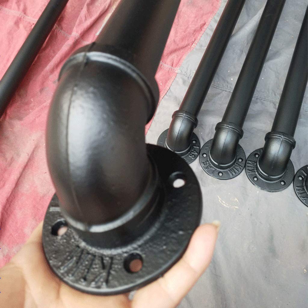 18ft Matte Black Galvanized Iron Handrail Kit - Industrial Stair Railing for Indoor & Outdoor Safety - Antique Rustic Cast Iron Pipe Rail for Elderly Support - Perfect for Loft Stairs, Porches, and Deck Safety Barriers