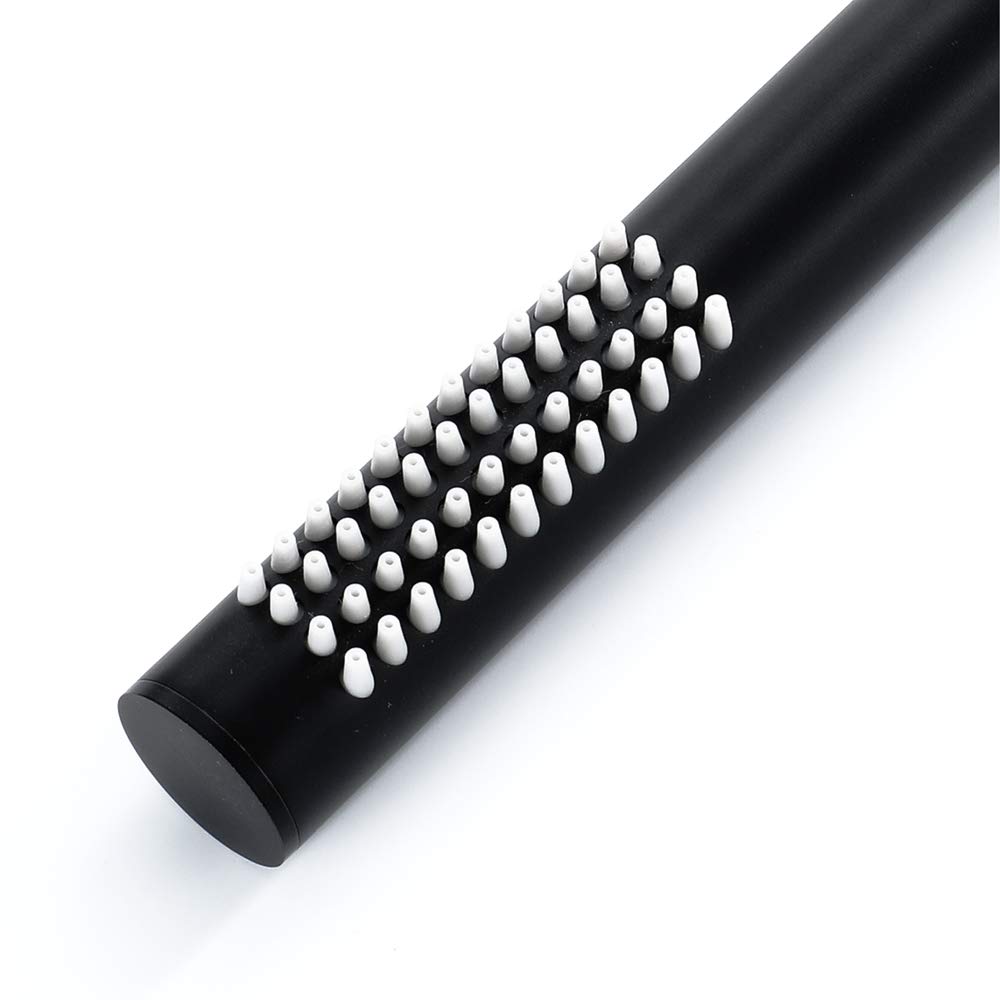 Brass Handheld Shower Head - Single Function Round Universal Bath Showerhead for Bathroom - Black (Perfect for Spa-Like Experience & Easy Cleaning)