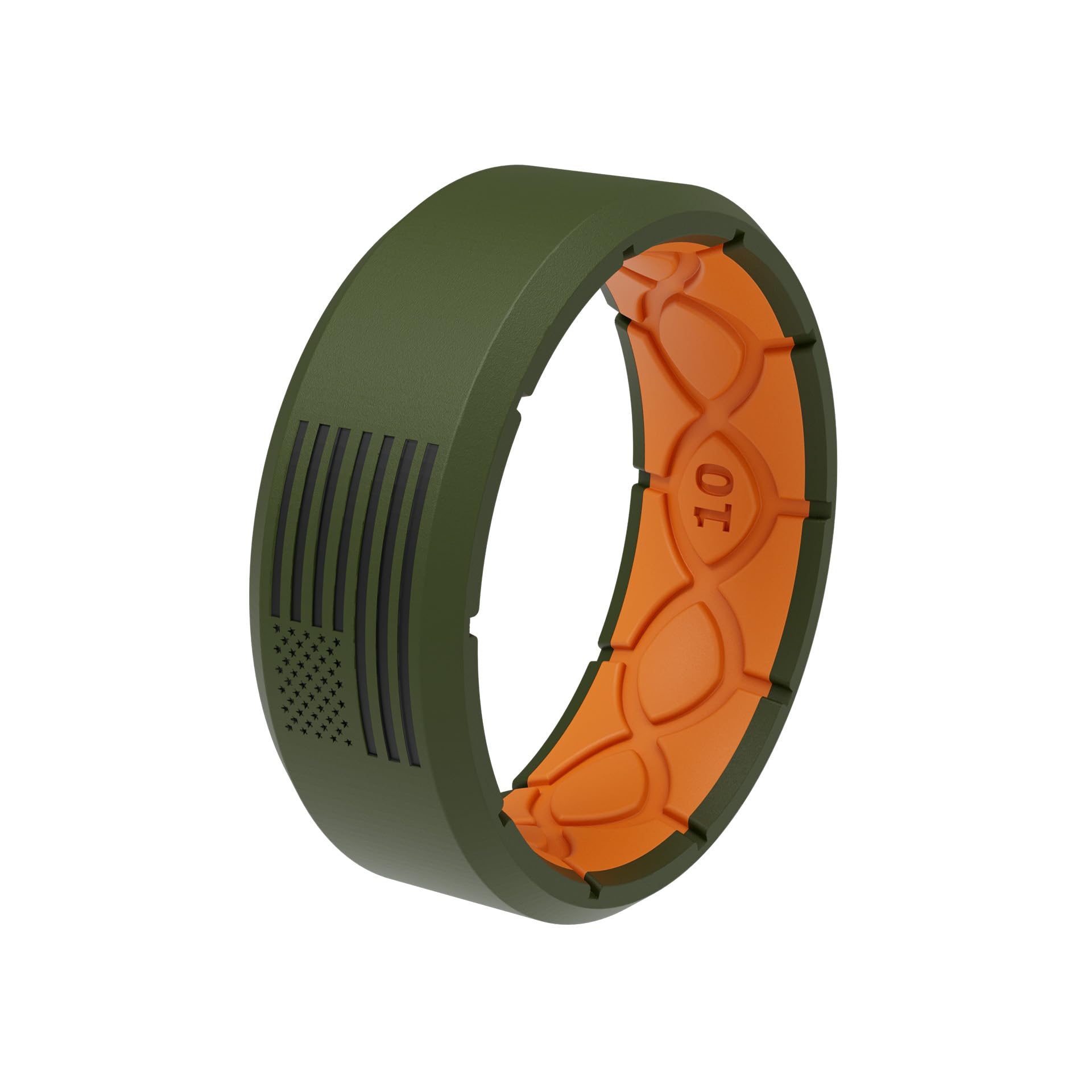Groove Life Edge Hero Ring - Breathable Silicone Wedding Band for Men, Comfort Fit, Unique Design, Lifetime Warranty - Perfect for Active Lifestyles, Gym, Swimming & Outdoor Adventures