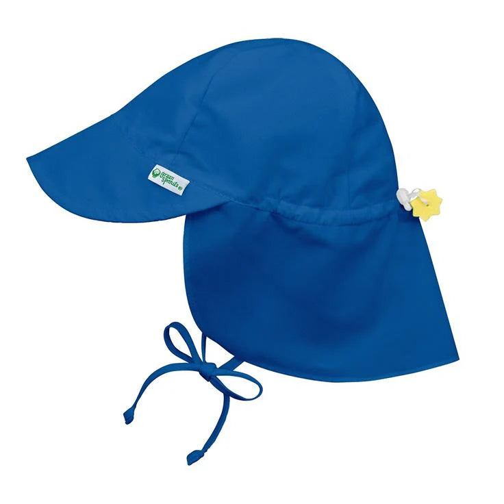 Green Sprouts UPF 50+ Baby Sun Protection Hat for Newborn to 4T - Soft Flap Play Hat for Outdoor Activities, Beach, Park & Summer Adventures