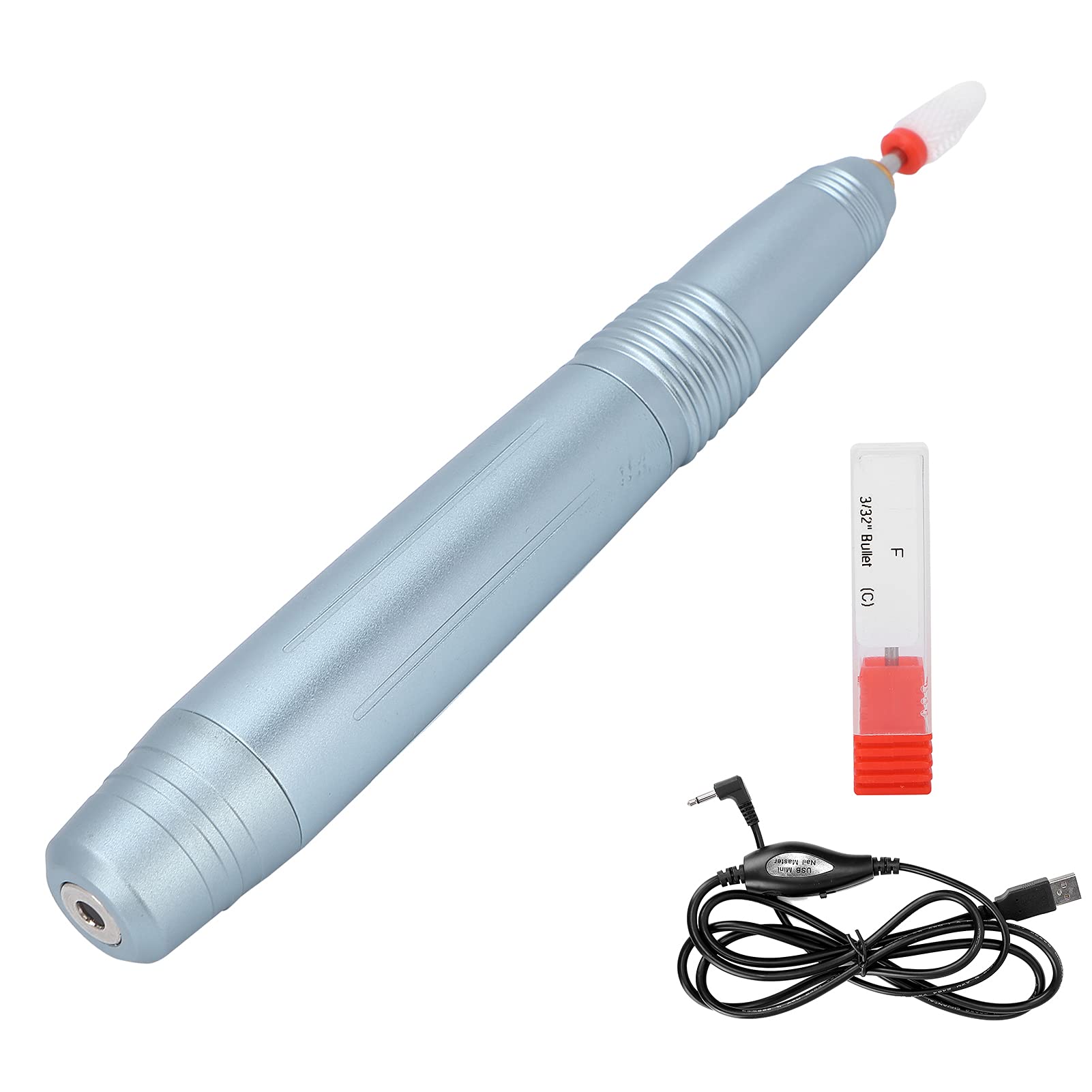 Professional Portable USB Nail Drill Kit with Polishing Bits - Electric Manicure Pedicure Machine for Home & Salon Use | Perfect for DIY Nail Care, Acrylics & Gel Extensions