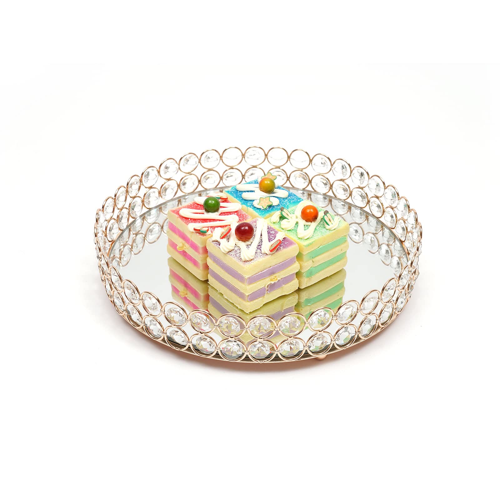 10-Piece Gold Crystal Iron Cake Stand Set - Elegant Display for Cakes, Desserts, Cupcakes & Pastries - Perfect for Weddings, Birthday Parties, Tea Time & Home Decor