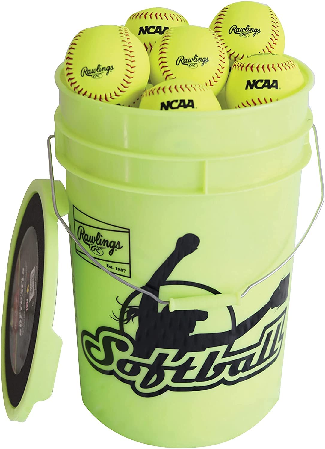 Rawlings 18-Pack Practice Softballs for Youth 12U | 12-Inch Synthetic Cover Softballs | Perfect for Training, Team Practice & Backyard Games