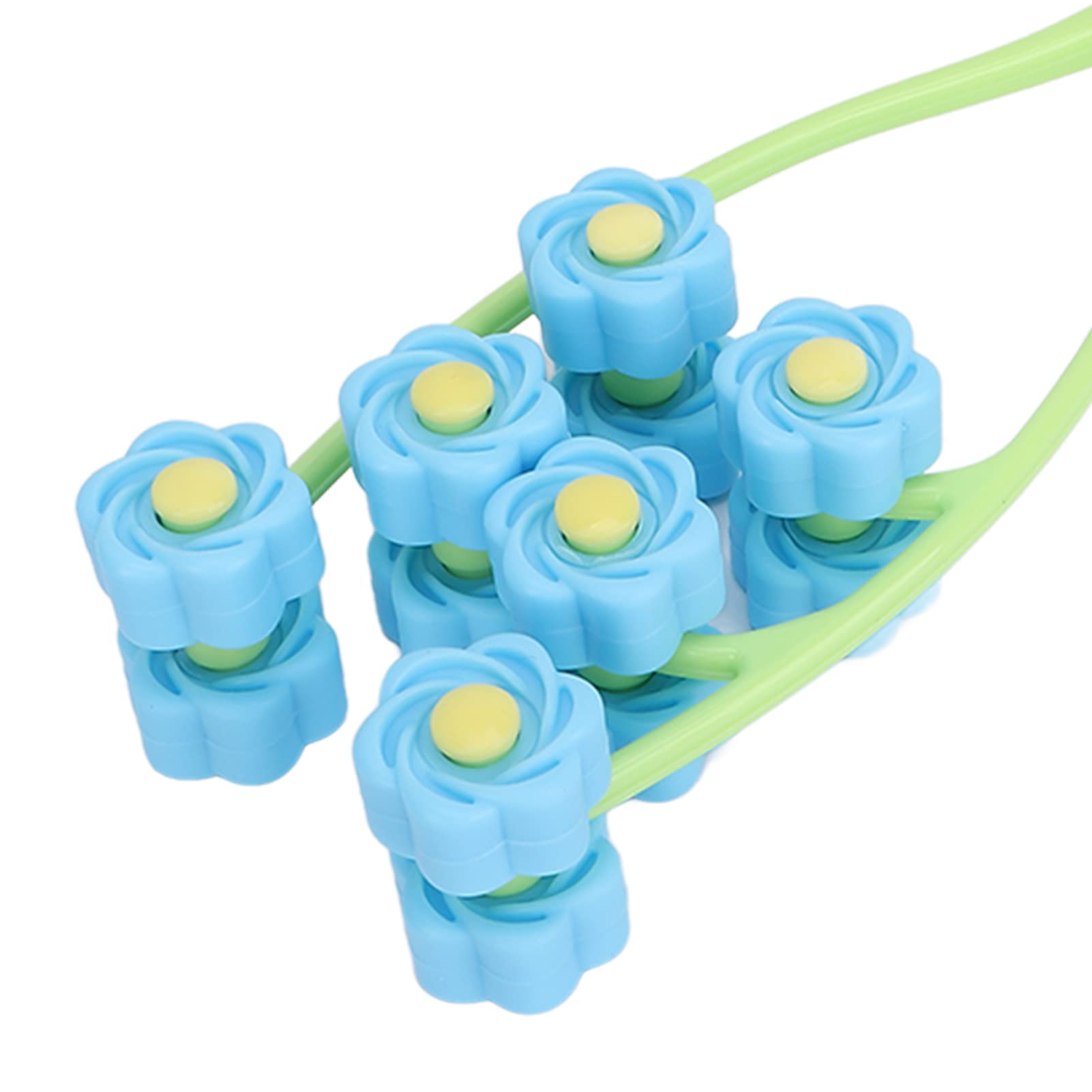 Flower-Shaped Face Massage Roller - Plastic Skin Care Massager for Relaxation & Anti-Aging (Blue) | Perfect for Home Spa, Facial Rejuvenation & Stress Relief