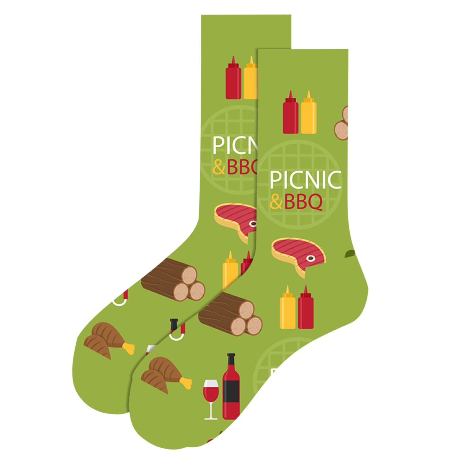 Men's Cotton Winter Snowflake Socks - Warm & Moisture-Wicking for Cold Weather - Perfect for Christmas, Autumn & Snowy Days