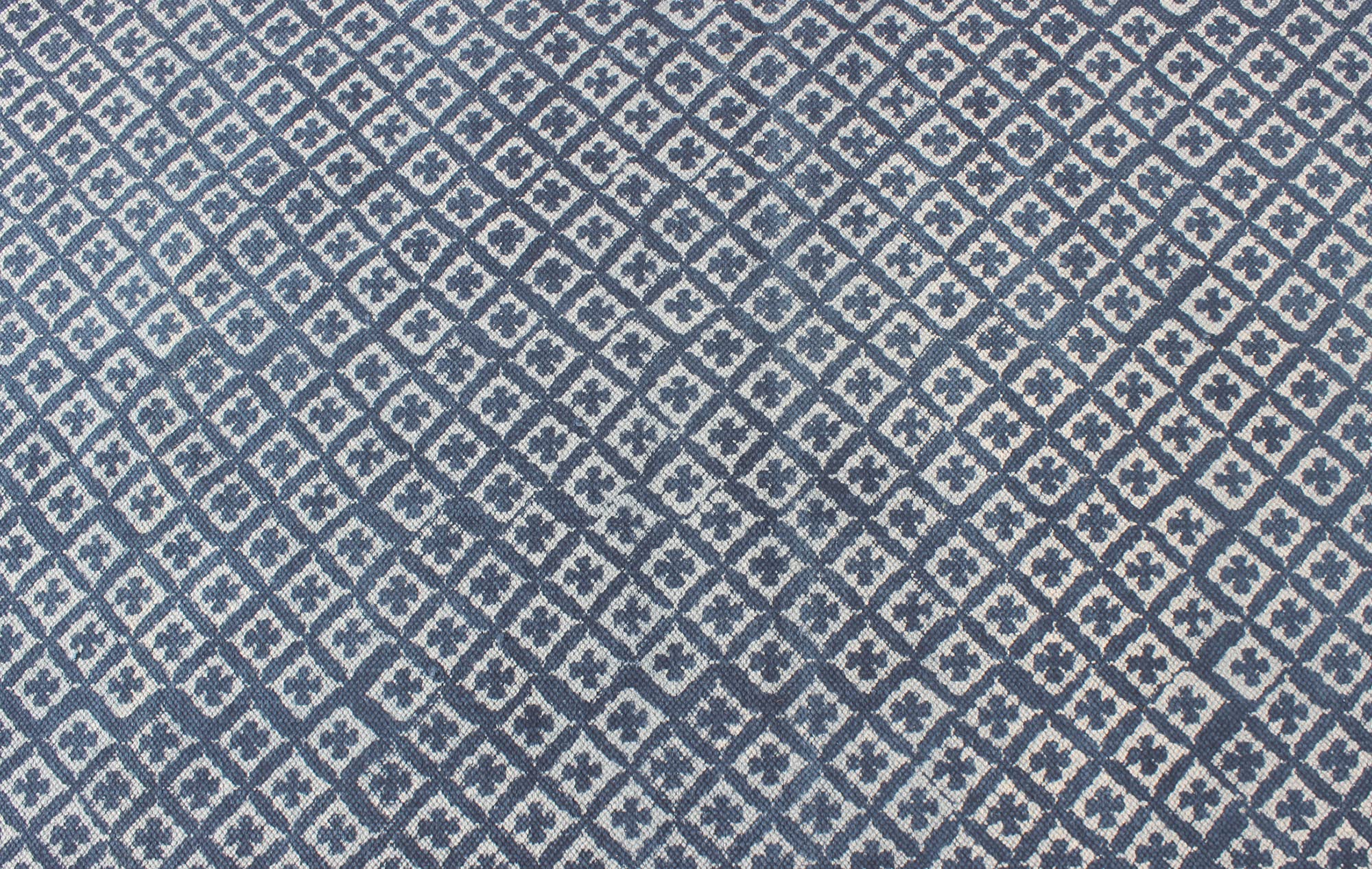 Handmade Cotton Dhurrie Dabu Print Area Rug - 3x5 Feet Flat Weave Boho Kilim Carpet with Tassels | Durable Indoor/Outdoor Floor Decor for Living Room, Bedroom & Patio | 90x150 cm Eco-Friendly Throw Rug