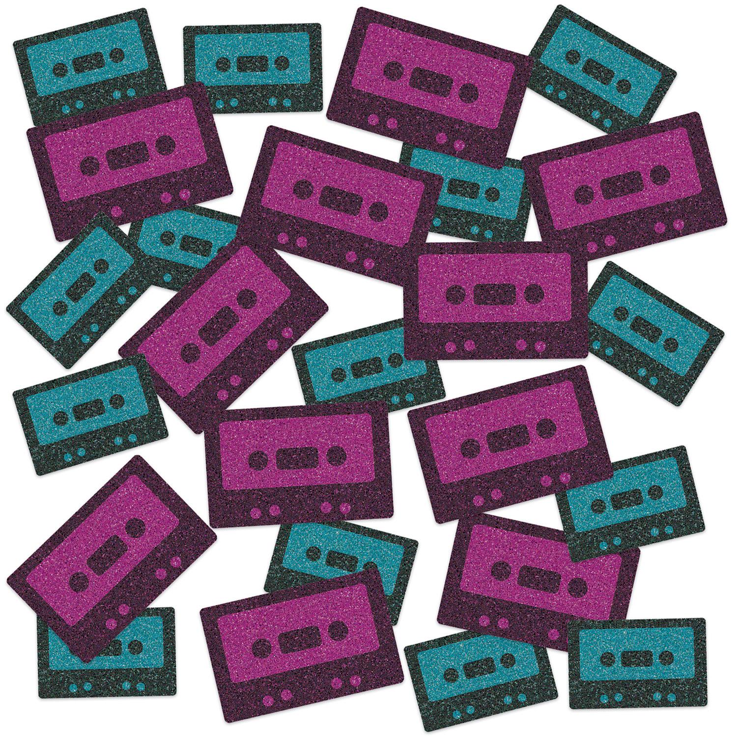 12 Pack Beistle Cassette Tape Deluxe Party Sparkle Confetti (0.5 Oz/Pkg) - Perfect for 80s Theme Parties, Birthday Celebrations & Retro Events