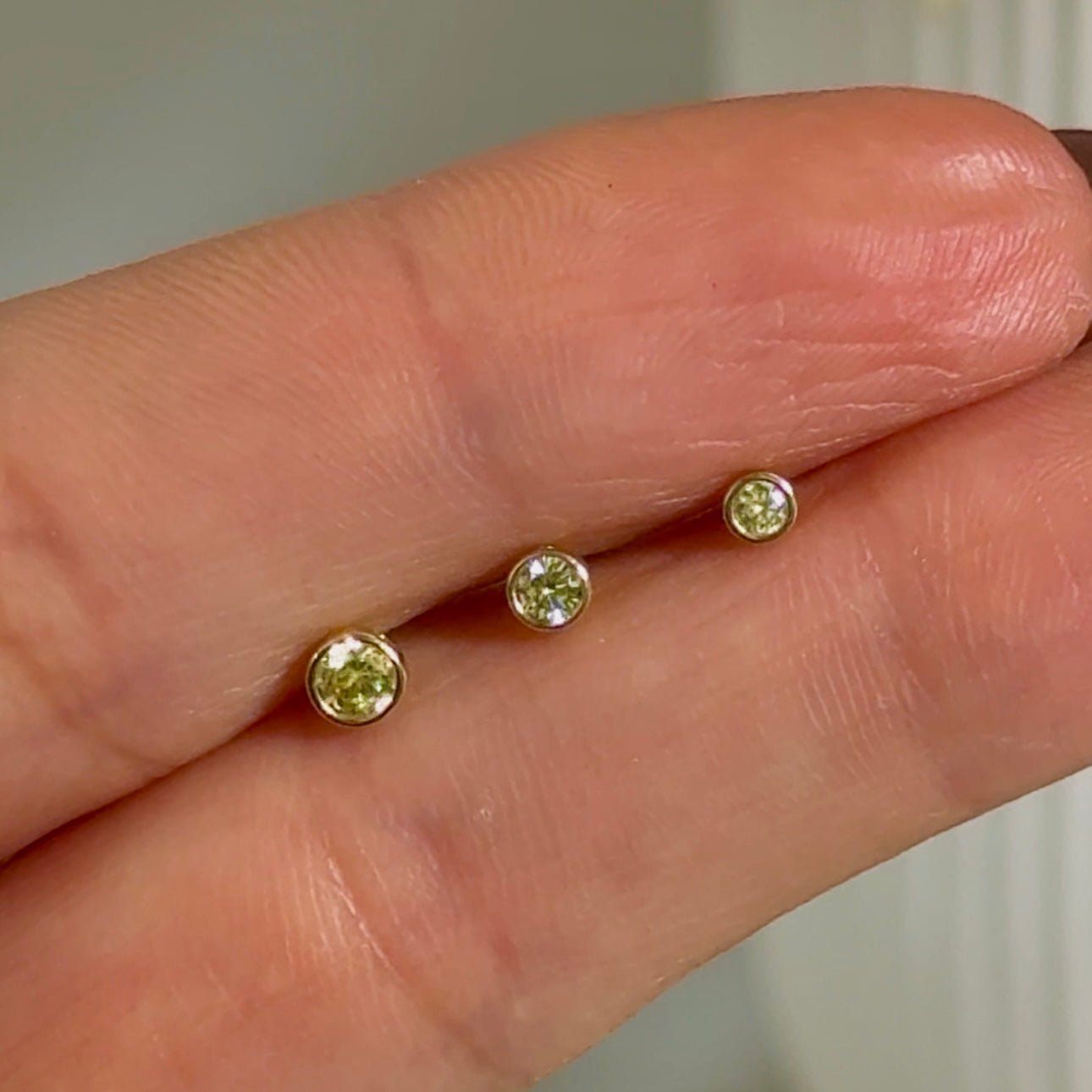 14K Yellow Gold Round Citrine Stud Earrings - Flat Back Bezel Set Gemstone Jewelry for Women - Perfect for Everyday Wear, Parties & Gifts