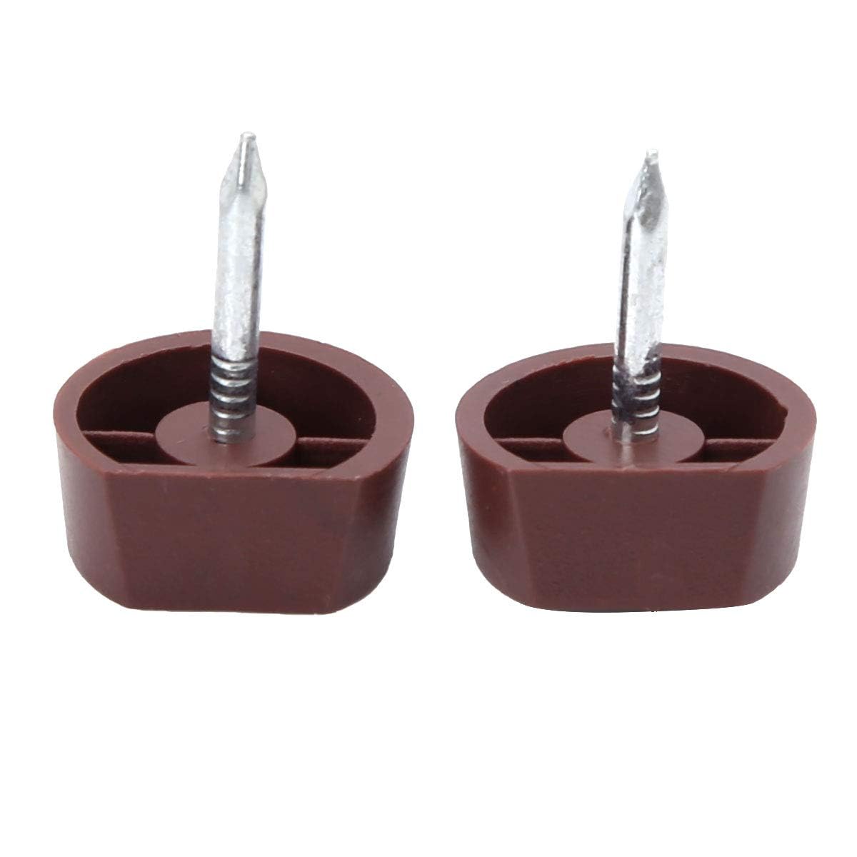 50Pcs Plastic Shelf Support Brackets - Heavy Duty Metal Pin Pegs for Cabinet, Bookcase & Wine Rack - Knock-in Shelf Holders (Reddish Brown) - Perfect for Home Organization & DIY Furniture Assembly