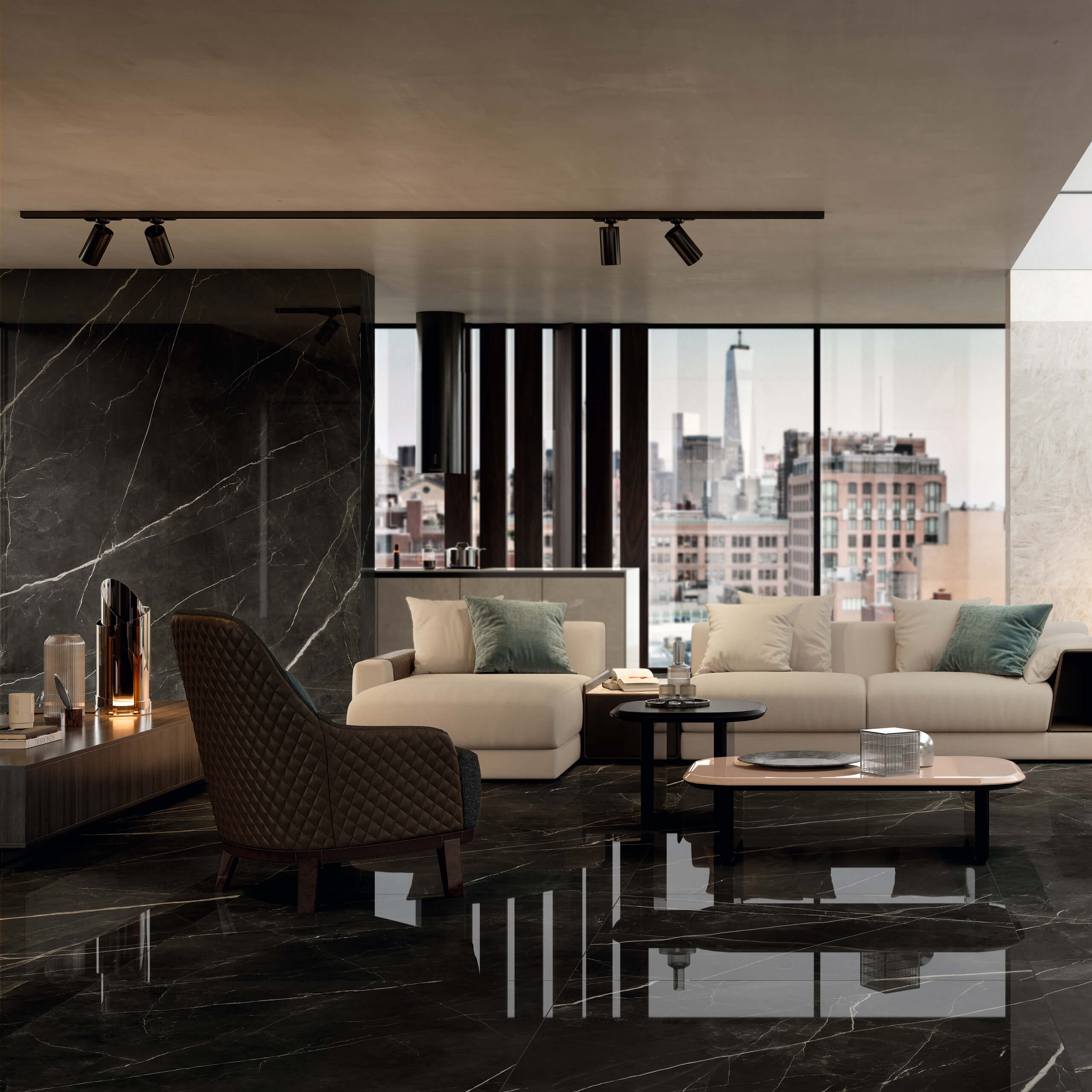 Premium Marvel Gala 1200x600mm Lappato Calacatta Black Porcelain Tile - Luxury Flooring for Living Room, Kitchen & Bathroom Renovation