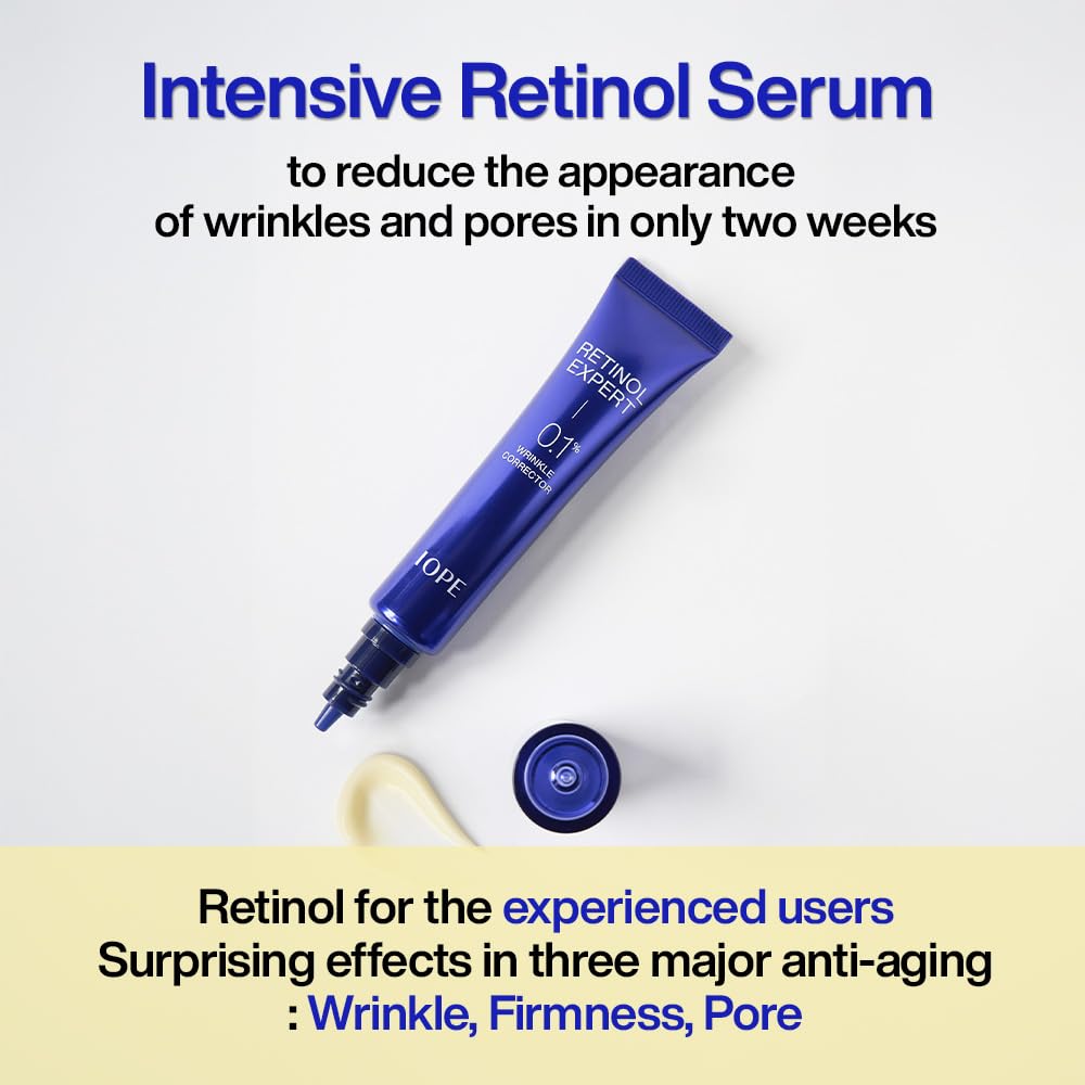 IOPE PDRN Caffeine Shot with Retinol Expert 0.1% Wrinkle Corrector Serum - Anti-Aging Face Treatment for Fine Lines & Wrinkles - Perfect for Night Skincare Routine & Daily Moisturizing
