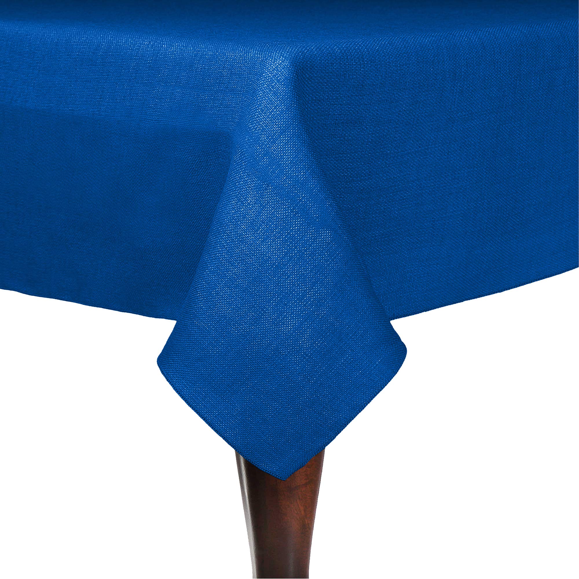Premium 3-Pack Faux Burlap Tablecloths 48x72 Inches - Havana Basket Weave Rectangular Table Cover in Royal Blue - Perfect for Weddings, Parties, and Home Decor