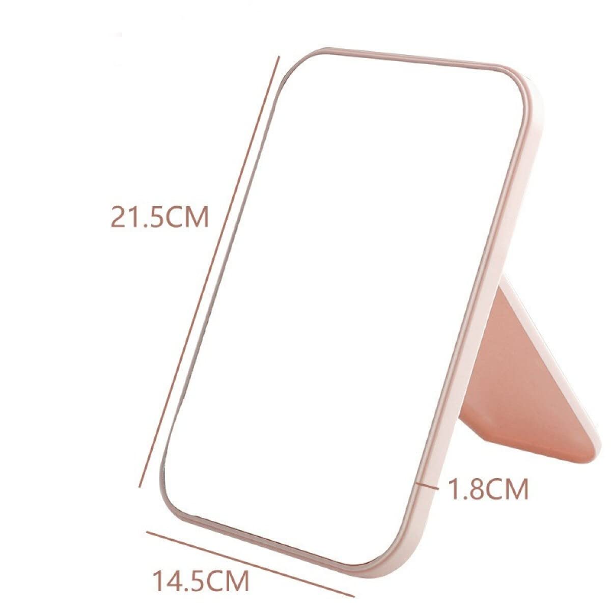 Leeonz Portable Folding Vanity Mirror with Stand - 90° Adjustable Rotation Makeup Mirror for Travel, Shower & Shaving - Perfect for Home, Bathroom & On-the-Go Use (Pink)