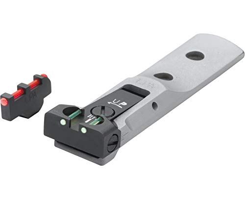LPA SIGHTS Fiber Optic Rear Sight and Front Sight for S&W Revolver - TXT03F1 - Enhanced Visibility for Fast Target Acquisition - Perfect for Competitive Shooting & Low Light Conditions