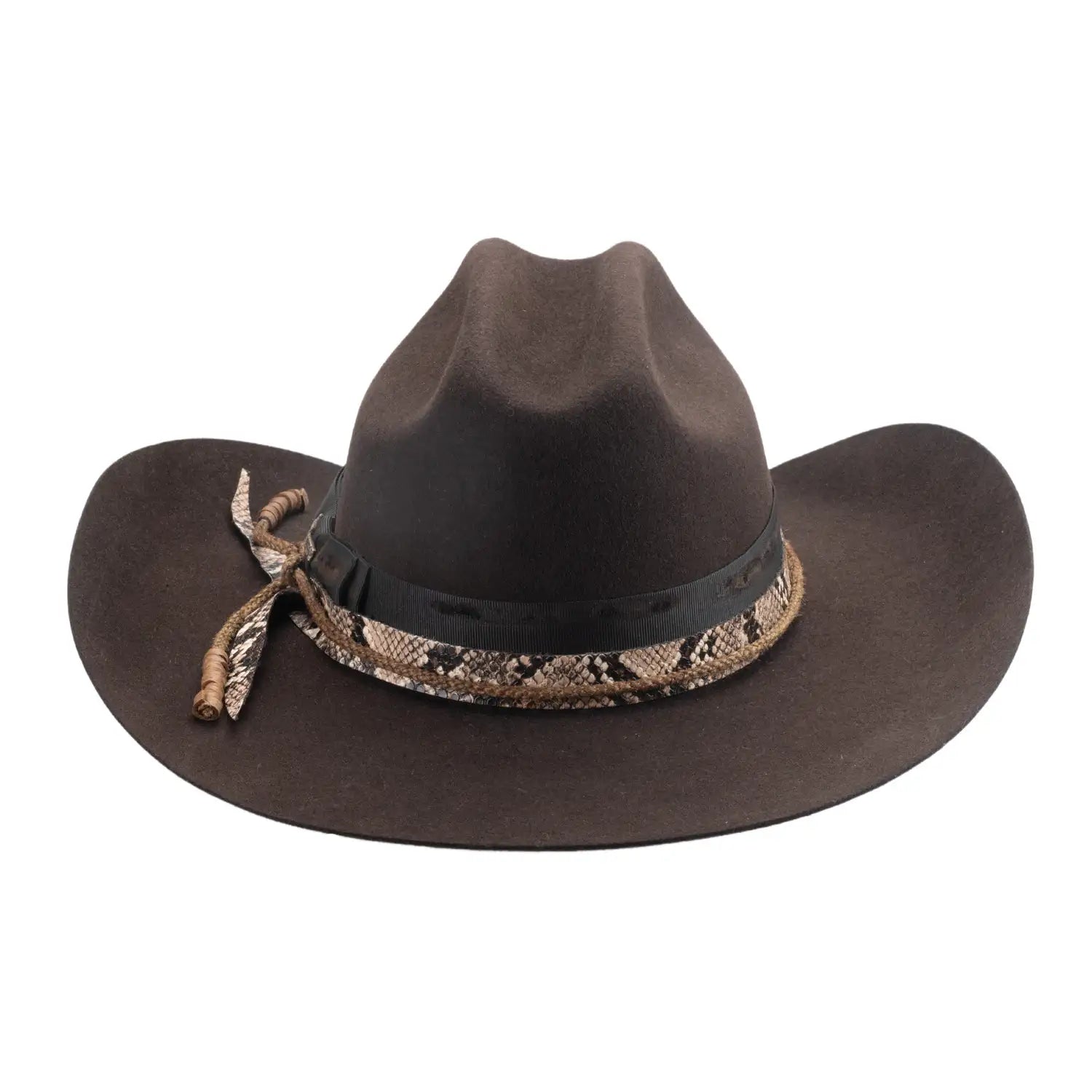 Bullhide Texas Hold 'Em Wool Felt Cowboy Hat for Men - Western Style Rancher Hat with Leather Band - Perfect for Rodeo, Country Music Festivals & Outdoor Adventures