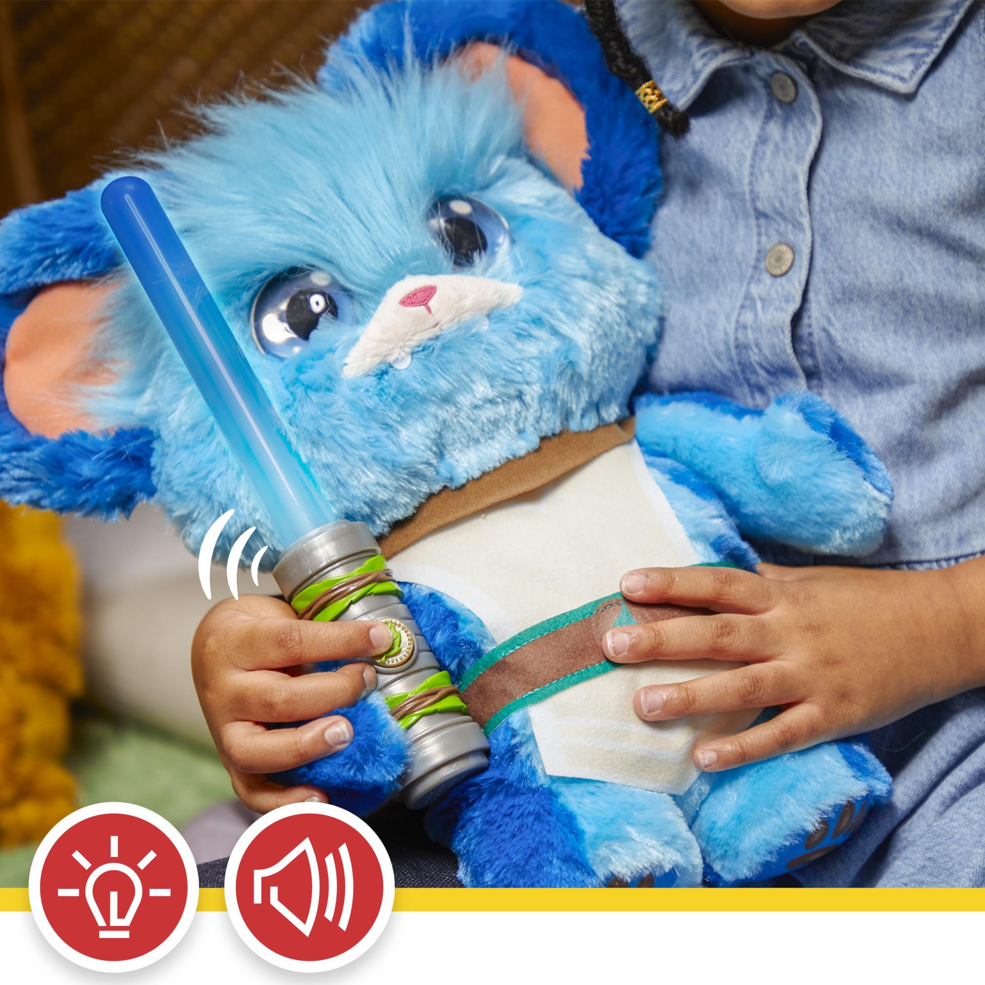 Star Wars Young Jedi Adventures Jabberin' Jedi Nubs Electronic Plush Toy with Lights & Sounds - Interactive Preschool Toy for 3 Year Old Boys & Girls - Perfect for Playtime, Storytelling & Jedi Training Fun