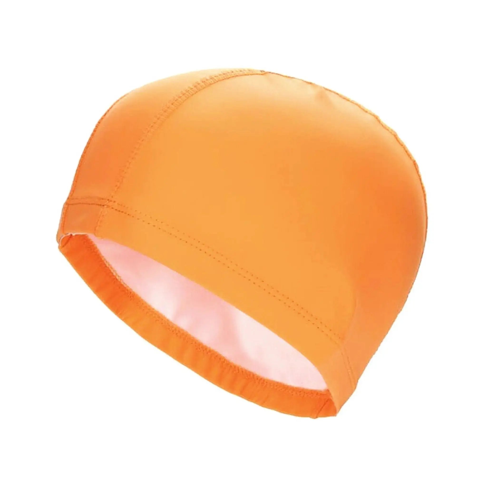 Premium Unisex PU Fabric Swimming Cap - One Size Fits All for Pool, Beach & Competitive Swimming