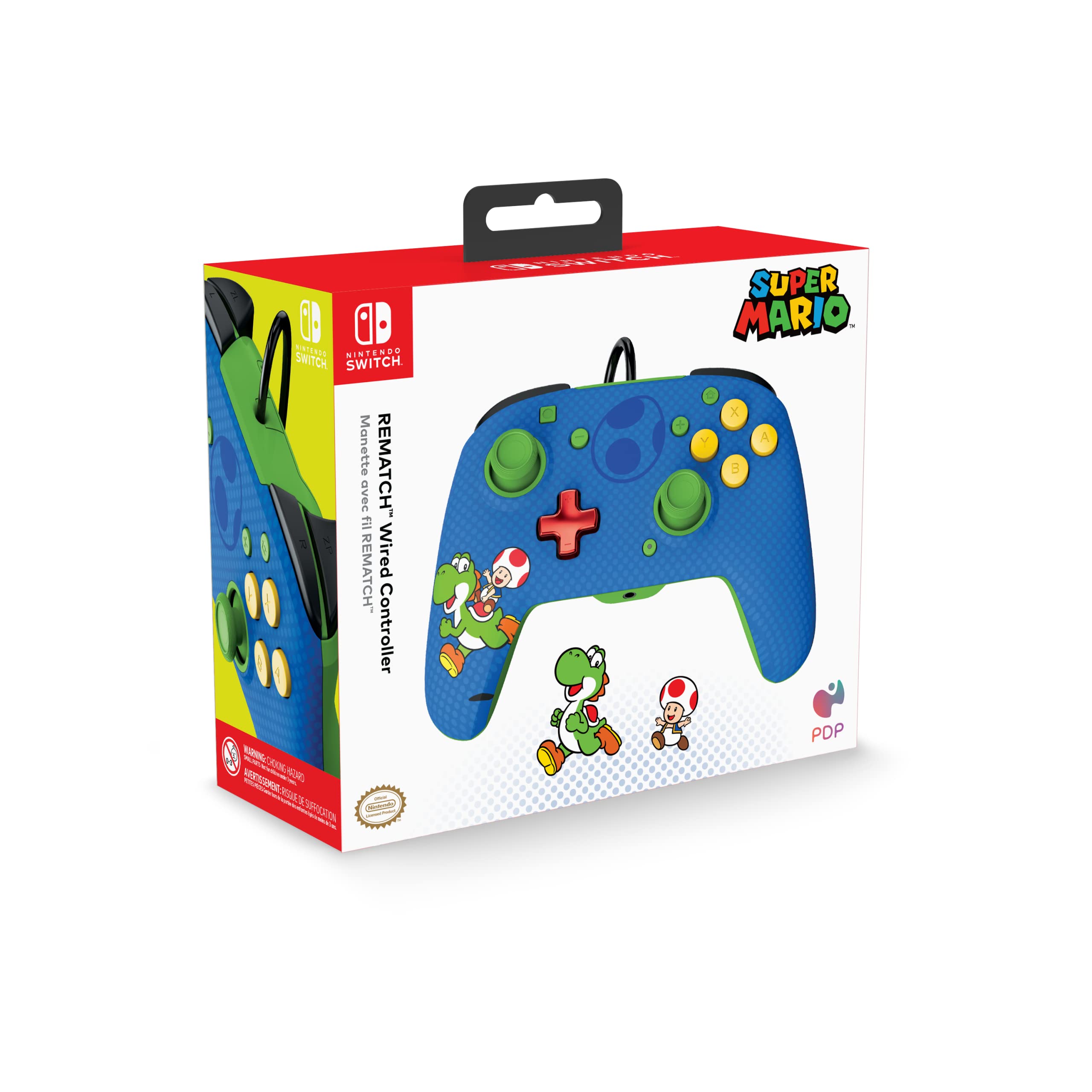 Official Nintendo Licensed PDP Switch Rematch Wired Controller for TOAD & YOSHI - Customizable Buttons, Sticks, Triggers & Paddles - Ergonomic Design for Comfortable Gaming - Perfect for Super Mario, Smash Bros & Multiplayer Gaming Sessions