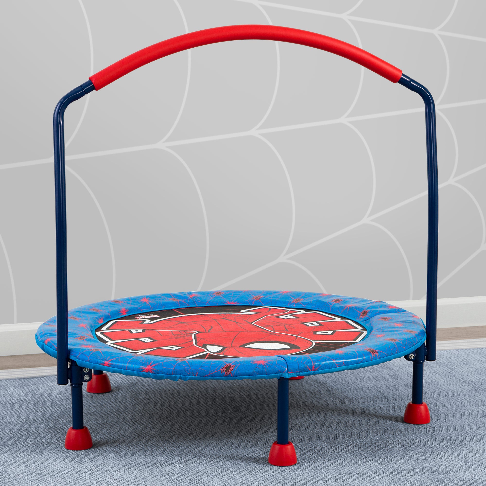 Spider-Man 3 Foot Kids Trampoline with Safety Net - Indoor/Outdoor Bounce Toy for Toddlers & Children - Perfect for Backyard Play, Exercise & Birthday Gifts
