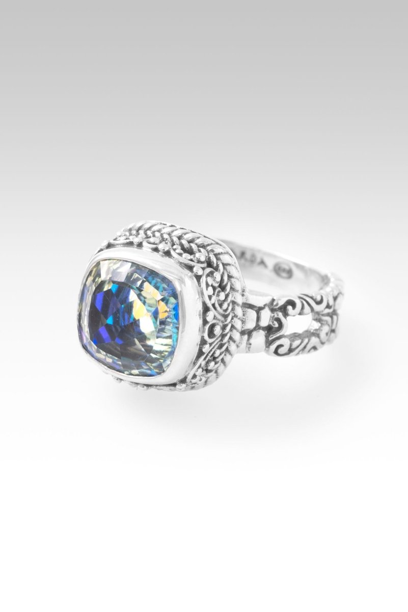 Inner Harmony Ring in Green Mystic Quartz – Spiritual Healing Jewelry for Meditation, Yoga & Positive Energy – Perfect for Mindful Living & Holistic Wellness