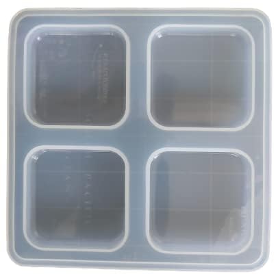 1.75 Inch Square 4-in-1 Silicone Resin Mold for Wired Fax & Phone Grip - Mobile Holder Silicone Mould with Top Socket | Perfect for DIY Crafts, Phone Accessories Making & Small Batch Production (Set of 1)