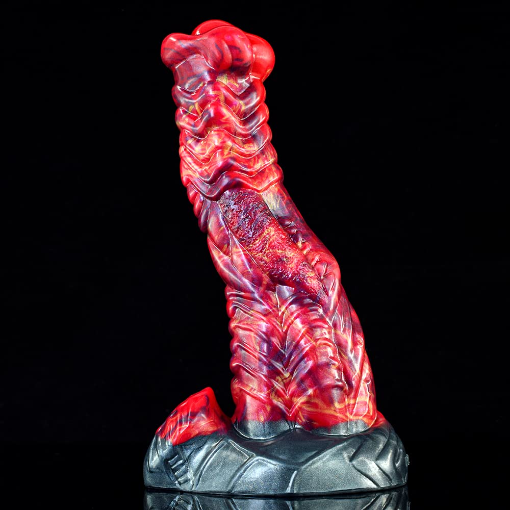 BeHorny Liquid Silicone Alien/Fido Dildo Sex Toy with Strong Suction Cup - Realistic Adult Toy for Solo Play, Couples & BDSM Fantasy (Black)