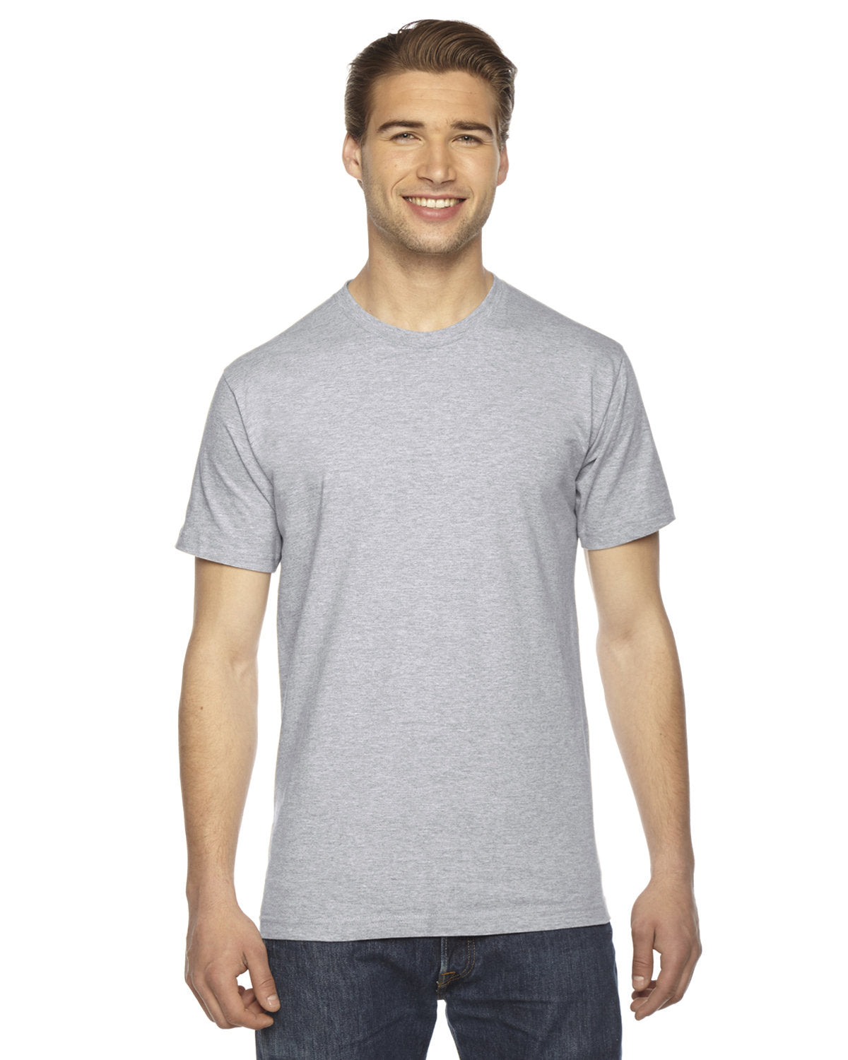 American Apparel 2001W Unisex Fine Jersey Short Sleeve T-Shirt - Soft Cotton Crew Neck Tee for Men & Women - Perfect for Casual Wear, Gym, and Everyday Outfits