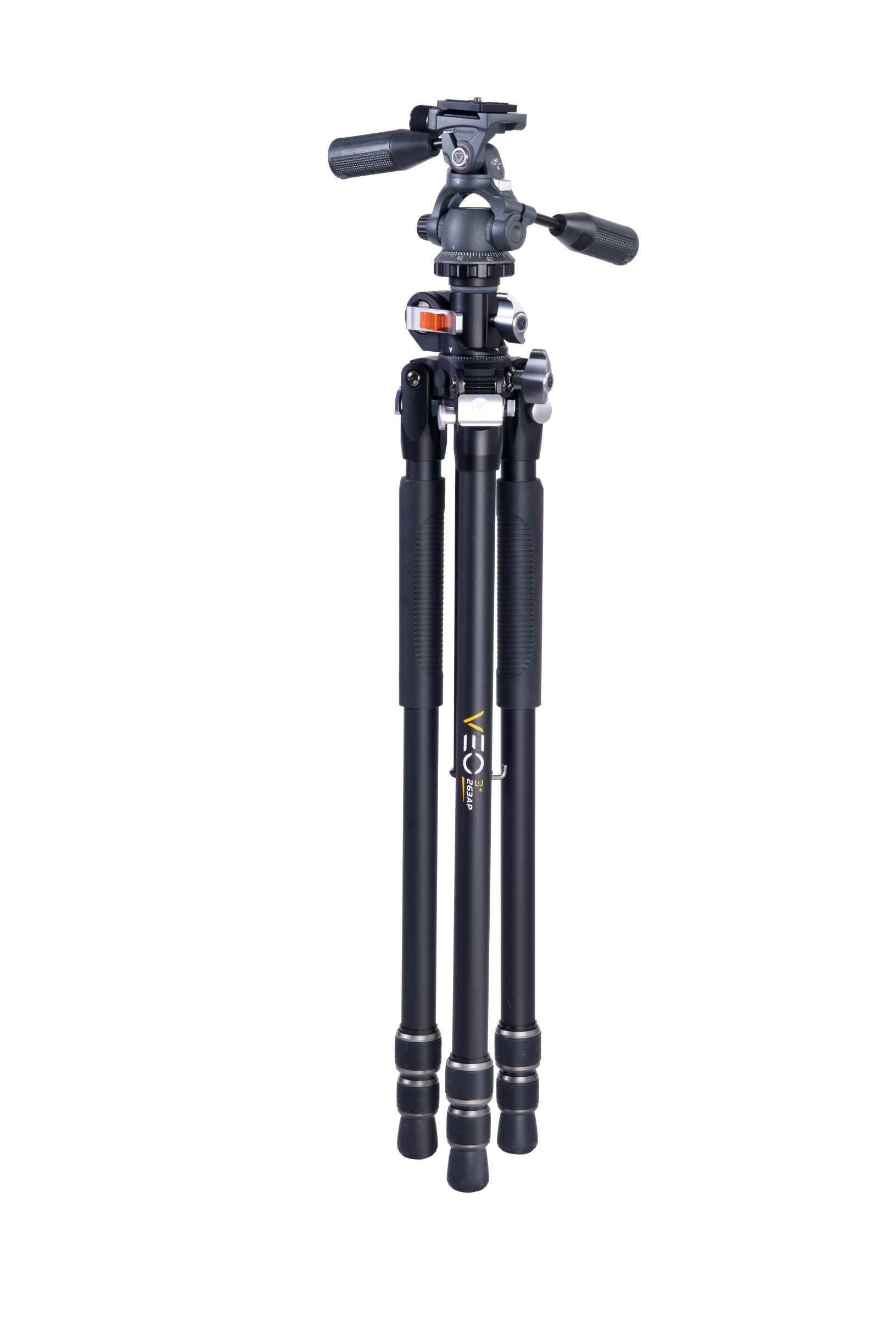 VEO 3+ 263AP Professional Aluminum Tripod with Smooth Panhead for Overhead Shooting - Perfect for Photography, Videography, Vlogging and Live Streaming