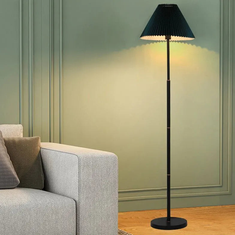 Modern Minimalist Umbrella-Shaped Floor Lamp with Long Rod - Perfect for Living Room, Bedroom, and Office Lighting Decor