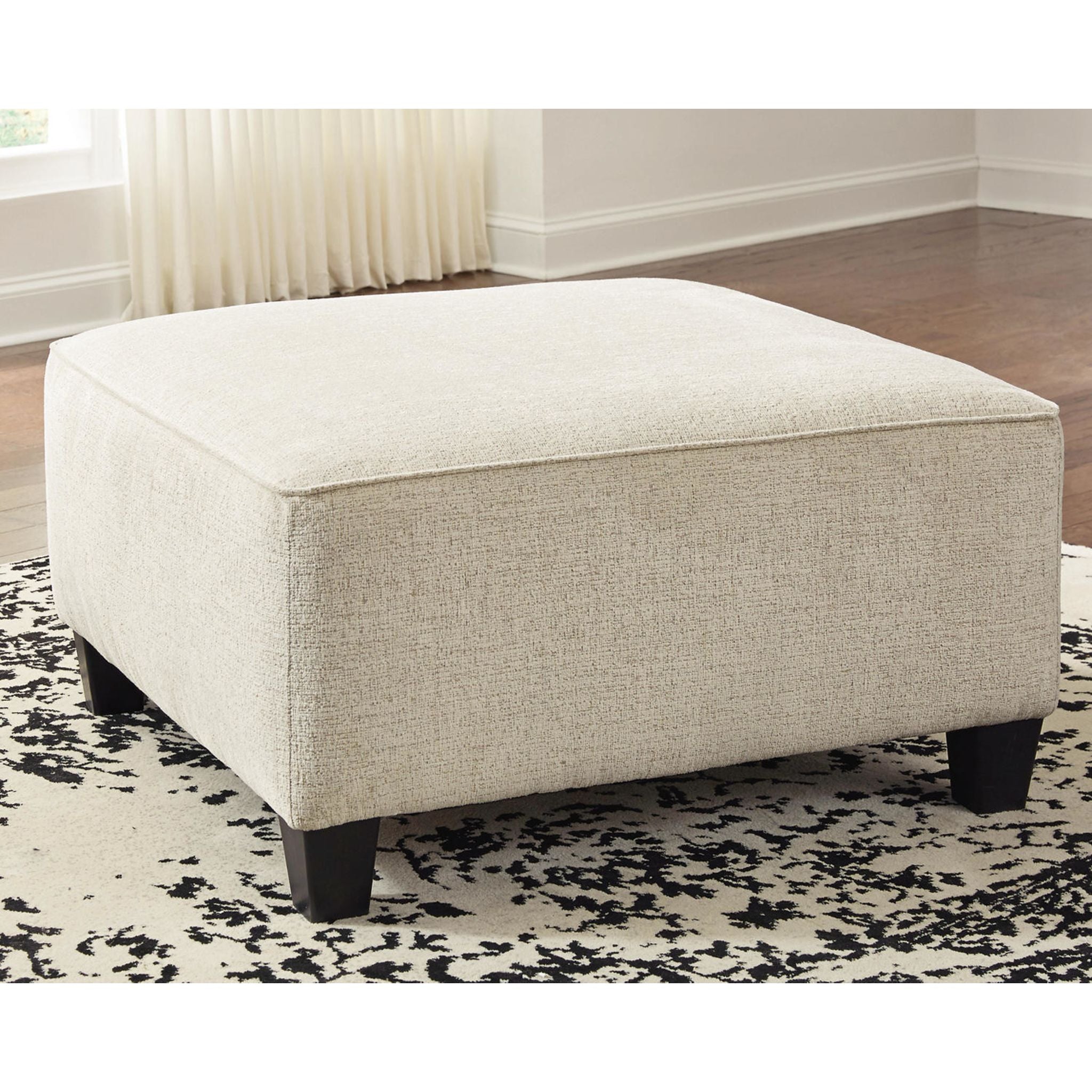 Abinger Oversized Accent Ottoman - Large Round Footstool Pouf with Storage, Perfect for Living Room, Bedroom & Home Decor