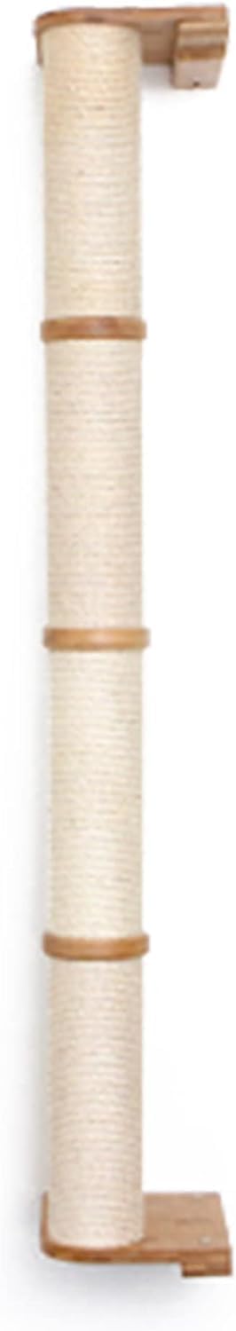 Premium 4-Tier Cat Scratching Post Wall Mount - Durable Bamboo & Sisal Cat Scratcher for Indoor Cats - Handcrafted Modern Cat Furniture for Climbing & Play - Perfect for Small Spaces & Cat Enrichment