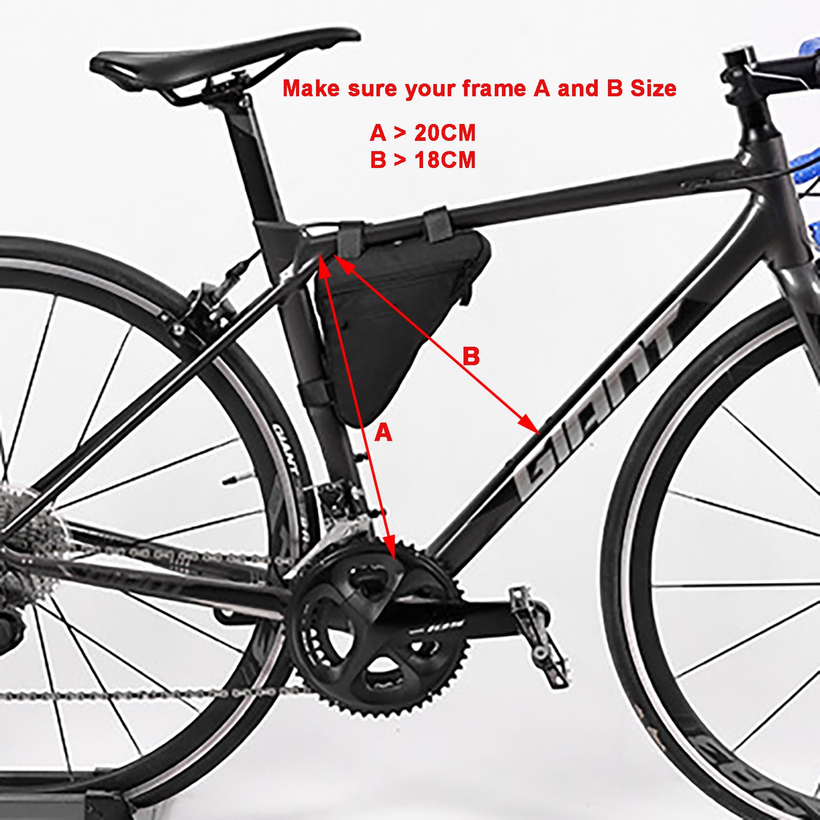 **COTOUXKER Small Black Bike Frame Bag - Lightweight Waterproof Cycling Storage for Road & Mountain Bikes - Perfect for Commuting, Trail Riding & Adventure Travel**