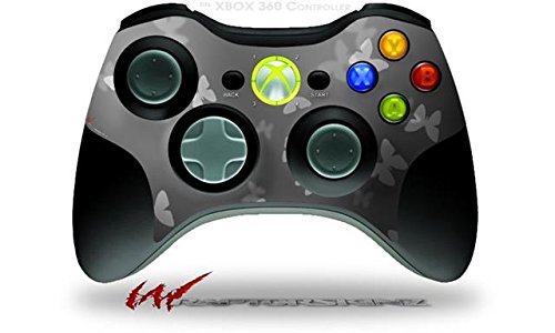 XBOX 360 Controller Skin - Bokeh Butterflies Grey Decal | Gaming Accessory