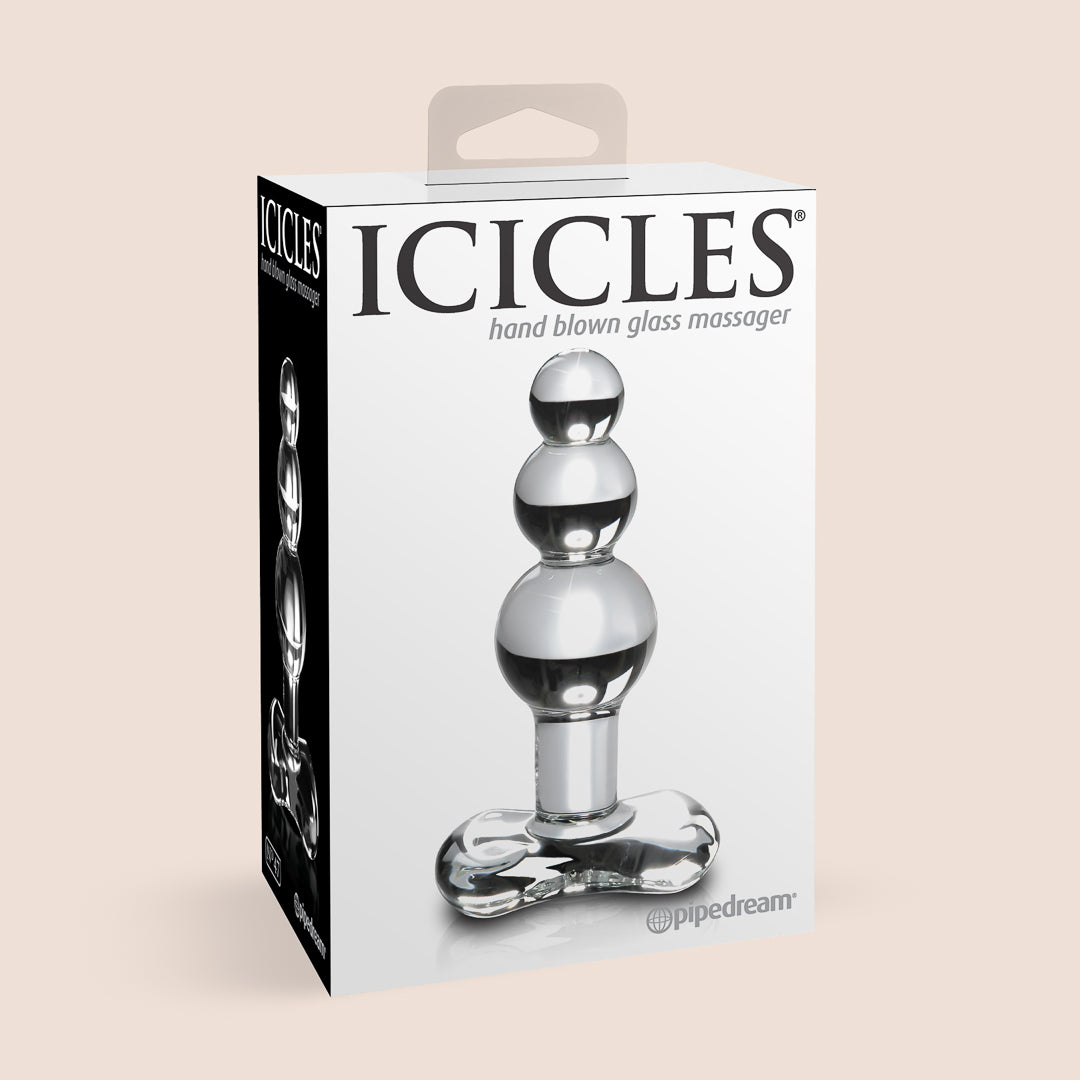 Icicles No. 47 Glass Plug - Premium Glass Body Jewelry for Stretching & Piercing | Perfect for Ear Gauges, Septum & Labret Piercings | Hypoallergenic & Comfortable Wear