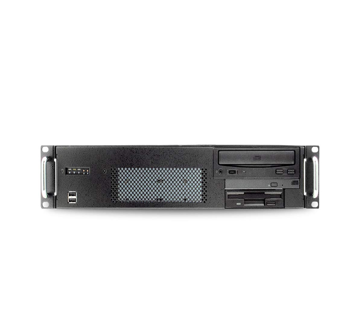 AIC 2U Server Chassis with Cooling Fan | 3-Slot PCI Rear Panel | No PSU Included | Black Rackmount Case for Data Center & Home Lab Setup