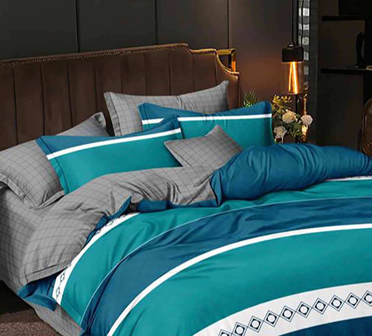 Premium Devon Super King Size Quilt Cover Set - 100% Cotton Luxury Duvet Cover with Pillowcases | Soft & Breathable Bedding for Master Bedroom, Guest Room & Hotel Use