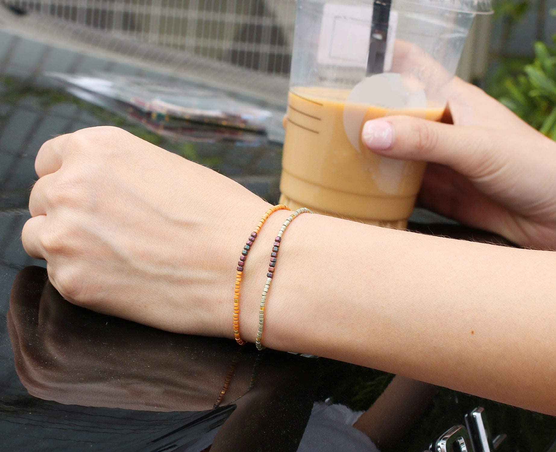 Handmade Miyuki Beads Friendship Bracelet for Women - Adjustable Charm Bracelet with C.QUAN CHI Design | Perfect Gift for Best Friends, Birthday, Anniversary & Everyday Wear