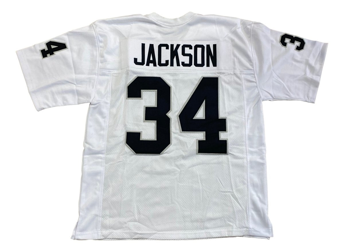 Bo Jackson Oakland Raiders Authentic White Football Jersey - Vintage NFL Throwback Jersey for Fans & Collectors - Perfect for Game Day, Tailgating & Sports Memorabilia Display
