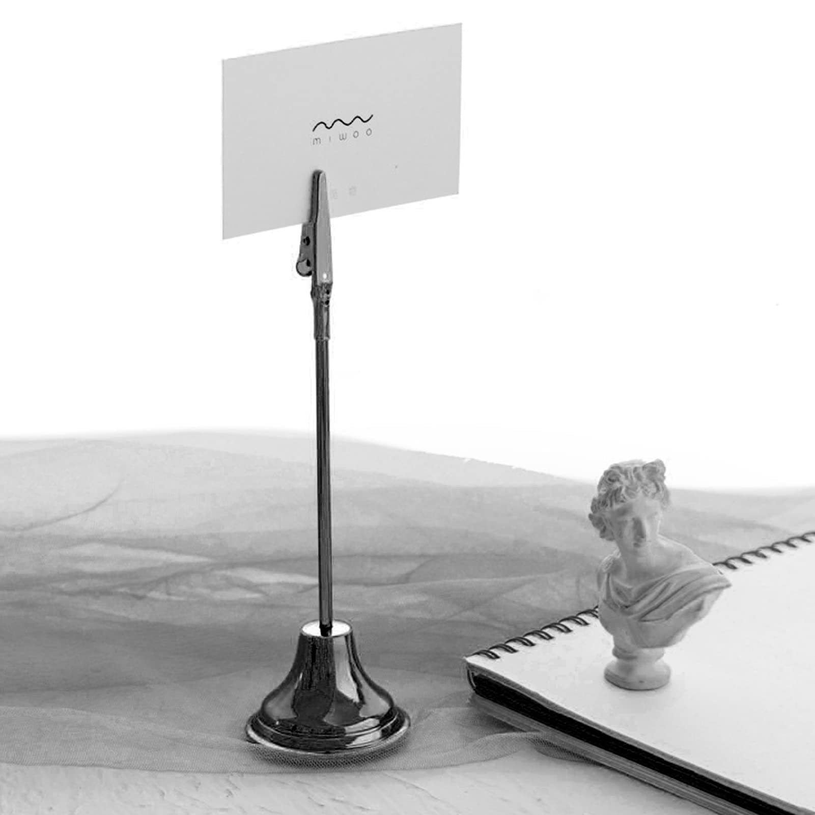 Pssopp Table Number Holder & Memo Clip - Vertical Note Holder for Wedding, Party, Office Desk - Black Photo Frame Stand | Perfect for Events, Meetings & Home Organization