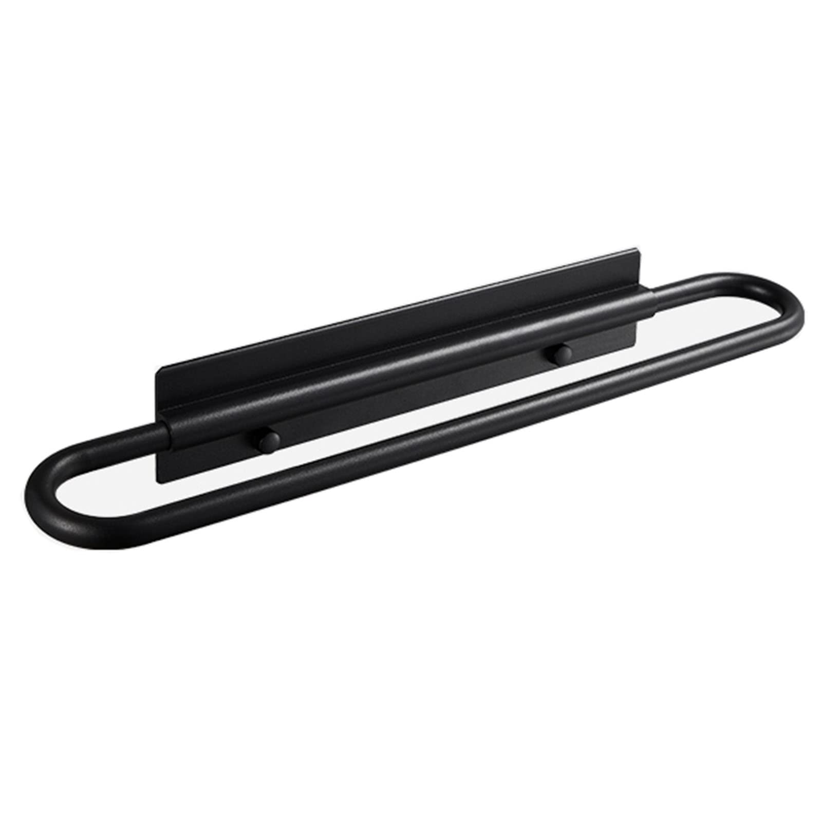 STORIMO Aluminum Perforated Towel Rack - Space Saving Wall Mounted Single Pole Towel Rod for Bathroom - Black (685 x 75mm) - Perfect for Small Bathrooms, Apartments & RVs