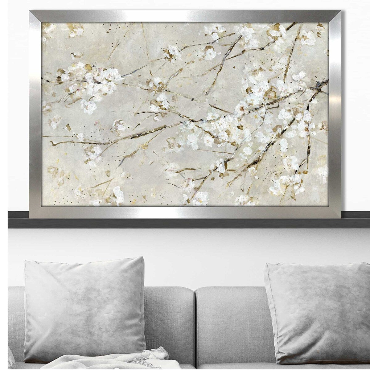 Sally Swatland Blossom Confetti Horizontal Art Print on Acrylic - Floral Wall Decor for Living Room, Bedroom & Office