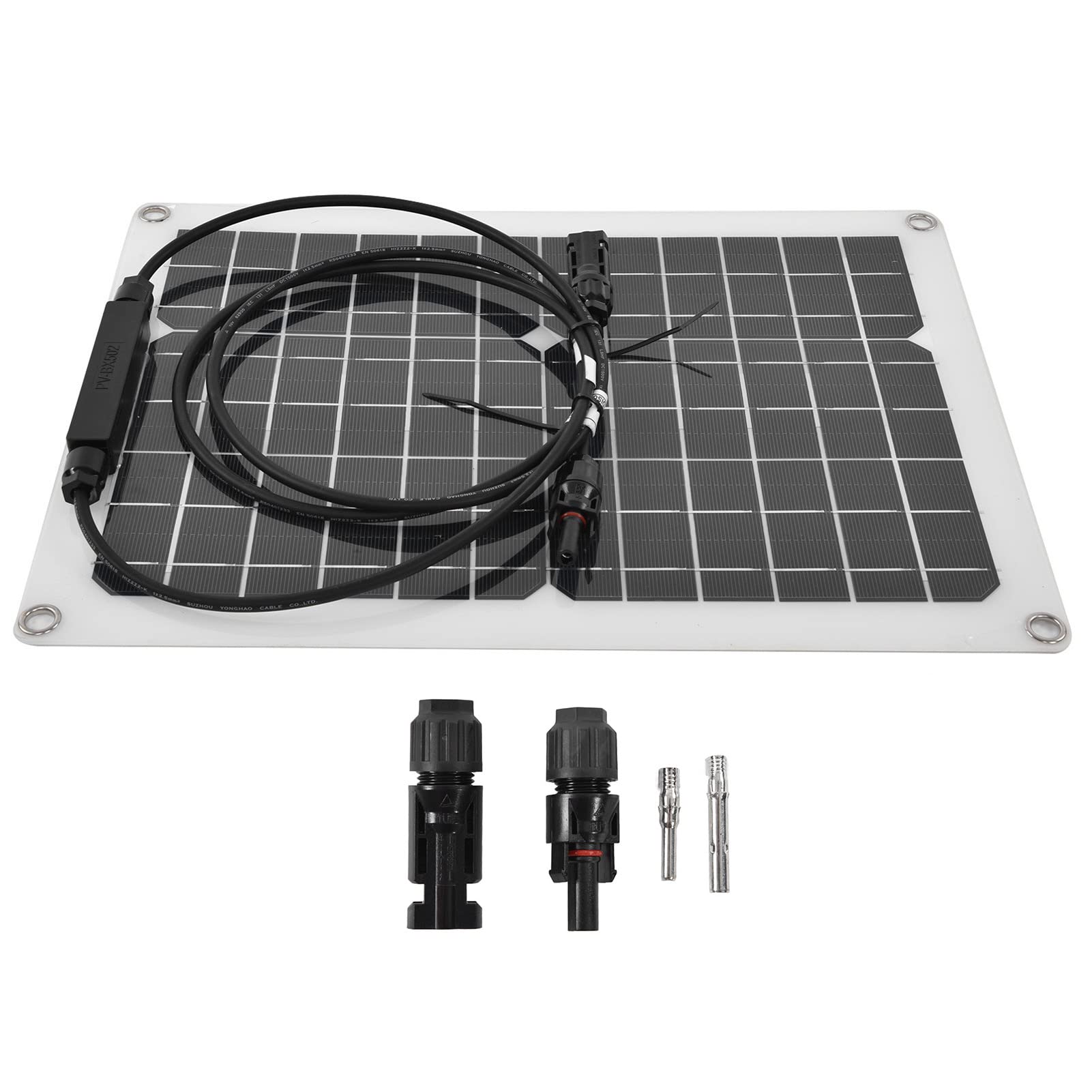 15W Solar Panel Kit - Portable Monocrystalline Solar Charger for Phones, Camping, RV, Boat & Car Power Supply | Waterproof & Lightweight Outdoor Solar Battery Charger for Emergency, Hiking & Travel