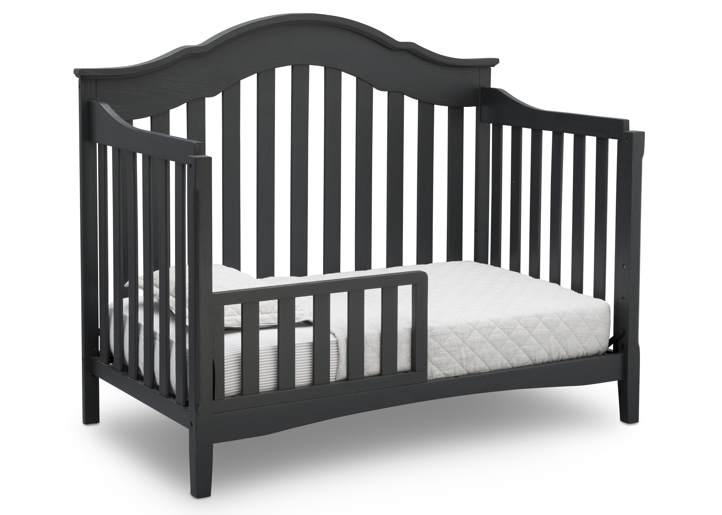 Farmhouse Style 6-in-1 Convertible Baby Crib with Toddler Bed & Full Size Conversion - Perfect for Nursery, Bedroom & Growing Kids