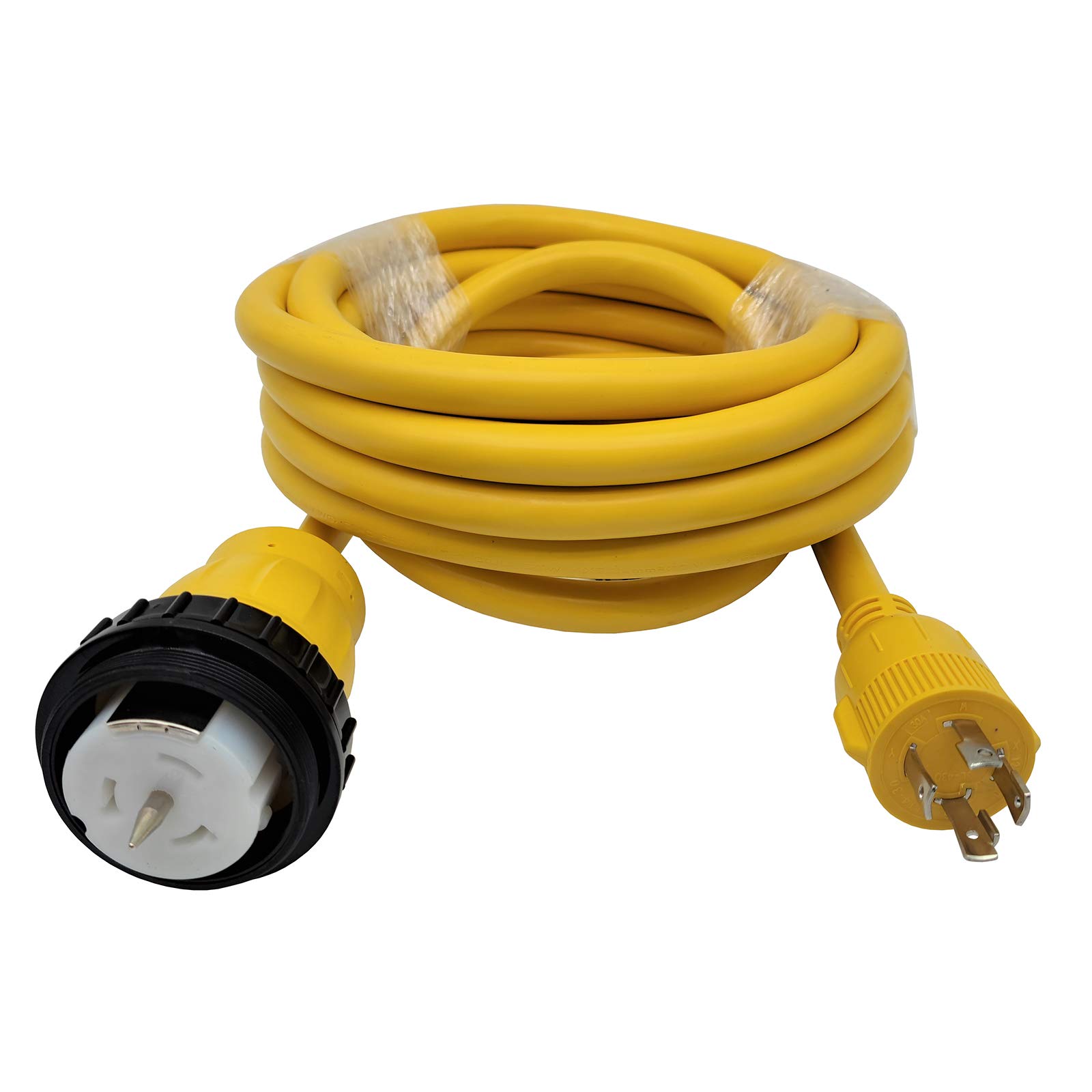 Parkworld 62176 30A L14-30P to 50A SS2-50R/CS6364 Generator Power Adapter with Locking Ring - Transfer Switch Compatible for RV, Marine & Emergency Backup Power