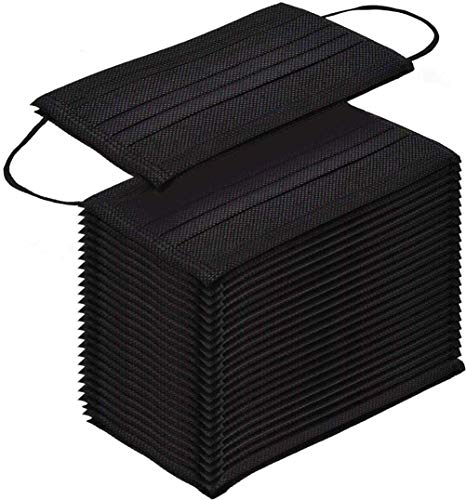 GreatDio® 700 Pack Black 3-Ply Disposable Face Masks - Non-Woven Fabric, Nose Wire, Dust & Pollution Protection - Ideal for Daily Commute, Office, Travel & Public Safety