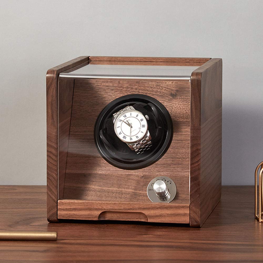 Automatic Watch Winder for Mechanical Watches - Single & Double Watch Storage Box with Turntable & Shaker Function - Perfect for Watch Collectors & Enthusiasts (Home/Office Use)