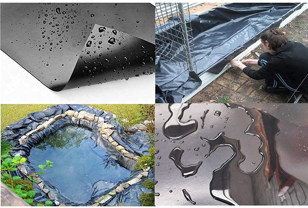 20x20 Ft Pond Liner - 17 Mil Thick Flexible Waterproof Fish Pond Liner for Koi Ponds, Water Gardens & Fountains - Durable, Elastic & Aging-Proof Underlayment - Perfect for Outdoor Pond Construction & Landscaping Projects